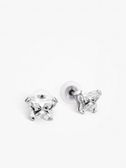 Silver stud earrings