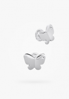 Boucles d’oreilles en argent, un zircon