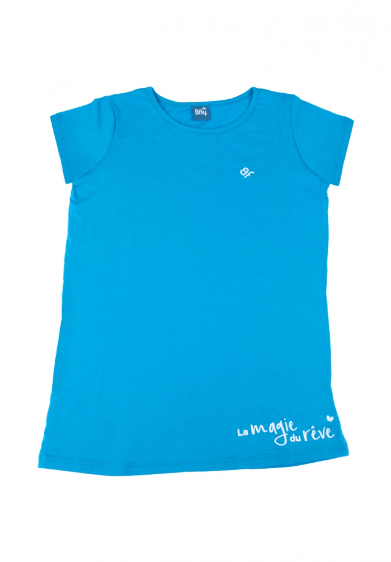 CS_T-SHIRT_TURQUOISE_MAGIE DUE REVE_À PLAT