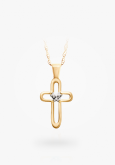 10K Gold cross pendant