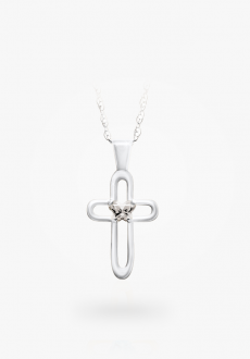 Silver cross pendant