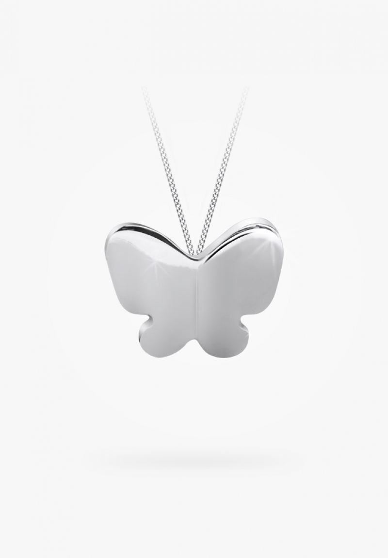 PENDENTIF PAPILLON_OR BLANC