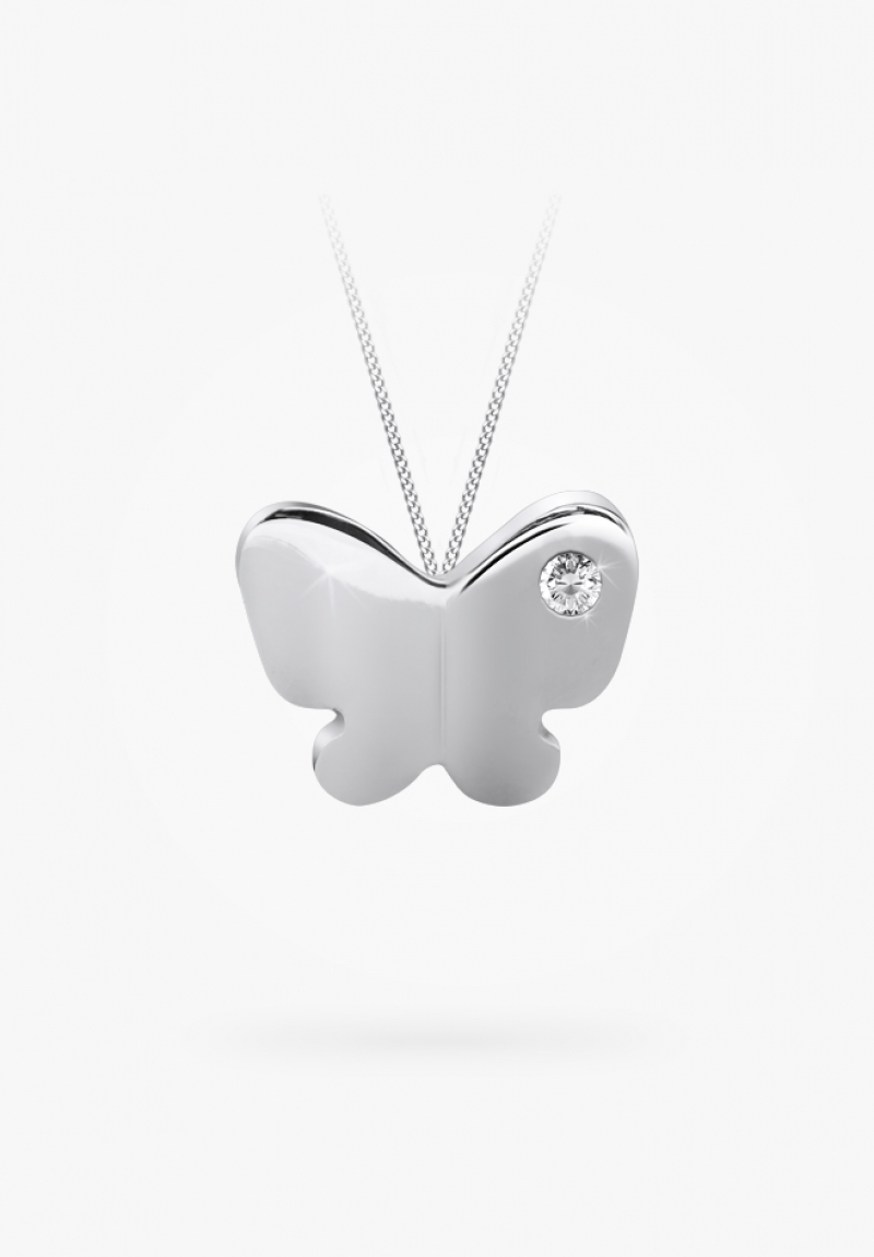 PENDENTIF PAPILLON_OR BLANC_1 DIAMENT