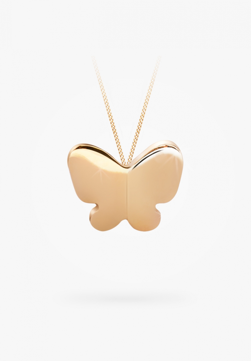 PENDENTIF PAPILLON_OR JAUNE