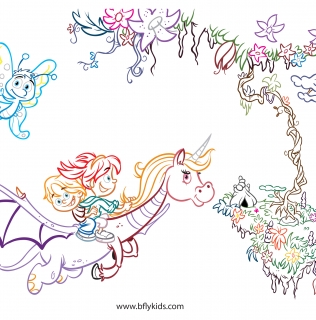 Coloring pages with coloured outlines