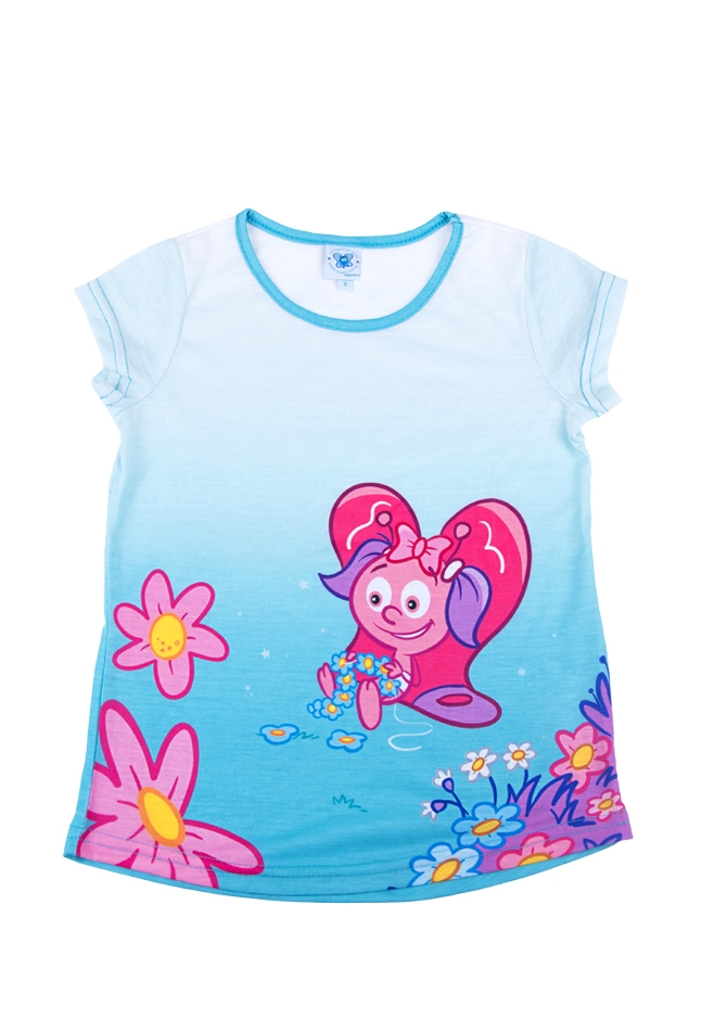 Persifly and flowers T-shirt, short sleeves