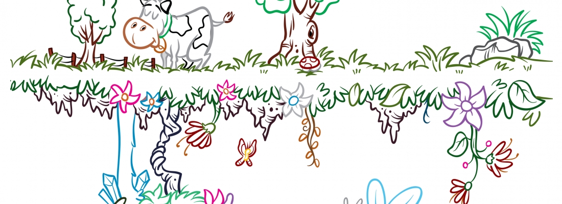 Coloring pages with coloured outlines